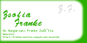 zsofia franke business card